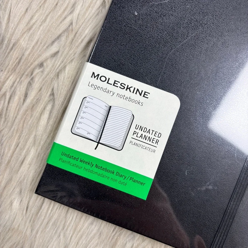 NEW Molskine Undated Weekly Planner Notebook Diary Black
